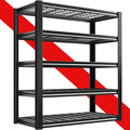 72H Storage Shelves Heavy Duty,2800 LBS Garage Storage Shelves,5-Tier Adjustable Metal Shelving,for Garage,Warehouse,Basement,Pantry,16"x35.5"x72"