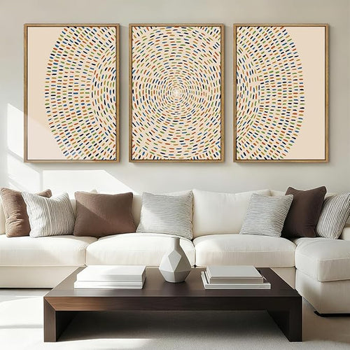 Anyzal Large Jesus Feeds the 5000 Framed Wall Art 16x24 Inch Christian Religious Canvas Wall Decor Minimalist Modern Faith Spiritual Painting for Living Room Bedroom Set of 3