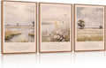 HPINUB Christian Bible Verse Framed Canvas Wall Art Set, (Set of 3,12X16 Inch) Modern Scripture Floral Wall Decor,Vintage Jesus Religious Natural Wildflower Art Print For Living Room,Prayer Room