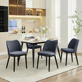 GarveeHome Wooden Dining Chairs Set of 4, Upholstered Kitchen Dining Room Chairs with Padded Seat and Wood Legs, Modern Fabric Side Dinner Chair for Kitchen, Dining Room, Restaurant, Cafe