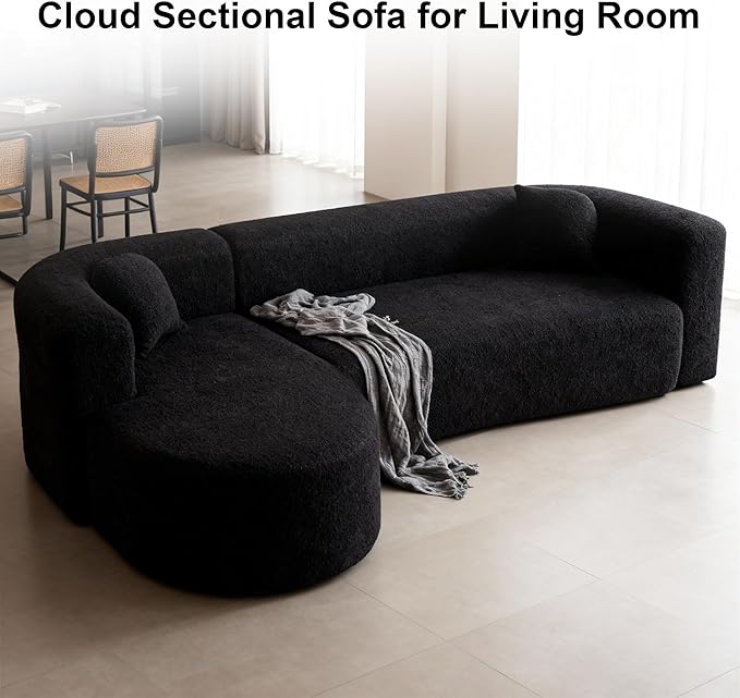 109.4" Sectional Couch with L-Shaped Chaise, Boneless Modular Sectional Sofa, Soft Chenille Sofa with Deep Seat for Living Room, No Assembly | Breaathable Material