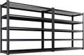 2 Pack Storage Shelves,3000LBS Garage Shelving,Adjustable Garage Shelves,Heavy Duty Metal Shelving, 5 Tier Wood Utility Steel Shelf, Easy-to-Install Shelving Units and Storage 72''x59''x19.7