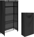 Storage Shelving Unit Cover,Waterproof Shelf Cart Cover Protective Outdoor Indoor Storage Rack Dust Cover with Zipper (32.5""Lx16.5""Wx72""H), Black, O0-C2NH-ZY28