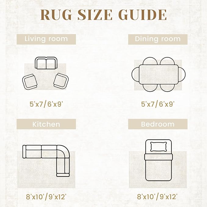 2x8 Hallway Runner Rug: Washable Vintage Floral Entryway Rugs Low Pile Non-Slip Boho Carpet for Kitchen, Bedroom, Bathroom, Dining Room (FloralBeige, 2'x8')