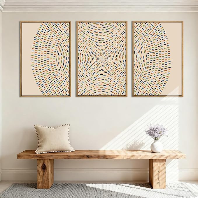 Anyzal Large Jesus Feeds the 5000 Framed Wall Art 16x24 Inch Christian Religious Canvas Wall Decor Minimalist Modern Faith Spiritual Painting for Living Room Bedroom Set of 3
