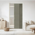 Jilron Accordian Door Curtain, 100% Blackout Folding Magnetic Doorway Curtains,Linen Style Closet Doors,for Room Divider,Privacy Protection（W52 x L78,Grey,1 Panel）