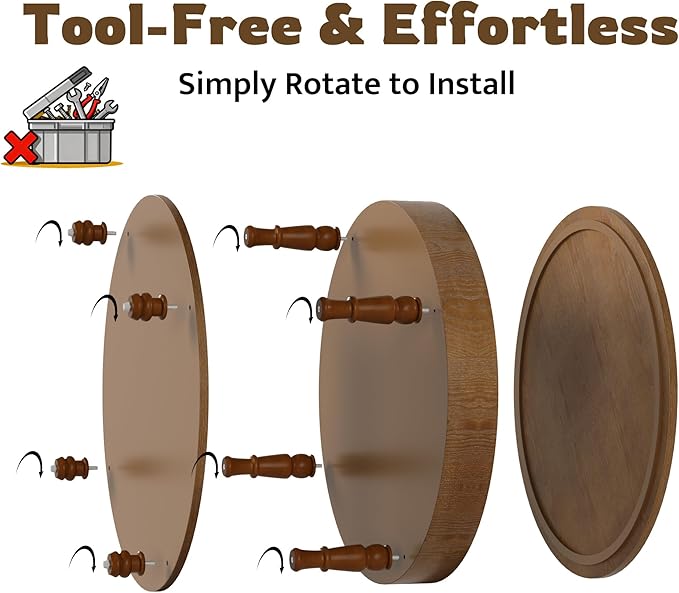 31.5" Round Coffee Table with Storage, 2 Tier Modern Center Table, Adjustable Leveling Feet, Easy Assembly, Wood Coffee Table for Living Room, Apartment, Small Space. (Walnut)