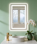 NEWBULIG Bathroom Mirror, Wall Mirror with Aluminum Alloy Thin Frame, Bathroom Mirrors for Over Sink, Bedroom, Living Room, Entryway