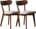 Modern Solid Wood Dining Chair Set of 2, Kitchen Dining Room Chair with Upholstered Cushion and Seat Cover for Dining Room, Kitchen