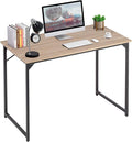 PayLessHere | 39 Inch Computer Desk | Nature | Office Desk with Metal Frame, Adjustable Feet | Water-Resistant, Scratchproof Surface | Sturdy Writing Table for Home Office or Study | Pack of 1
