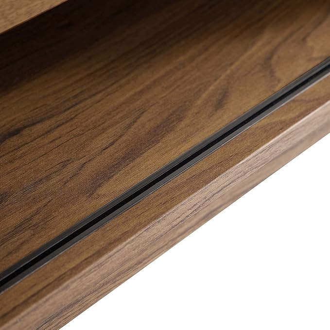 Modway Render 46" Mid-Century Modern Low Profile Media Console TV Stand, 46 Inch, Walnut