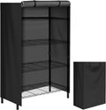 Storage Shelving Unit Cover,Waterproof Shelf Cart Cover Protective Outdoor Indoor Storage Rack Dust Cover with Zipper (30" Lx14 Wx60 H)