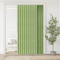 Jilron Accordian Door Curtain, 100% Blackout Folding Magnetic Doorway Curtains,Linen Style Closet Doors,for Room Divider,Privacy Protection（W72 x L78,Green,1 Panel）