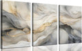 White and Grey Canvas Wall Art Set of 3 Abstract Beige Gold Marble Fluid Wall Decor Pictures Neutral Modern Minimalist Posters Prints for Living Room Bedroom Home Decoration 16x24in