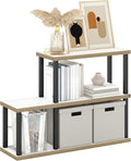 Furinno Turn-N-Tube No Tools Decorative Display Shelf, 3-Tier Ladder, Solid White/Black
