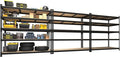 PrimeZone 3 Pack Heavy Duty Storage Shelves - 47"W x 18"D x 71"H 5 Tier Adjustable Garage Storage Shelving, Metal Utility Rack Organizer Shelf Unit for Warehouse Pantry Closet Kitchen Basement, Black