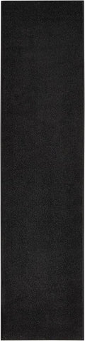 Nourison Home Nourison Essentials Black 2'2" x 12' Area Rug - Easy Clean, Non Shedding, Bed Room, Living Room, Dining Room, Kitchen (12' Runner)
