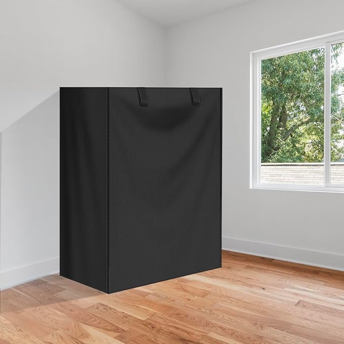 Storage Shelving Unit - Protective, Waterproof Outdoor Indoor Storage Rack, Dust Cover with Zipper (36Lx14Wx54H), Black