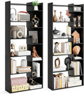 Tangkula 6-Tier Bookshelf, 64”H Tall Open Bookcase with Anti-Tip Kits, Home Office Free-Standing Wood Room Divider Display Book Shelf, Modern 11-Shelf Storage Rack for Study, Living Room (2, Black)