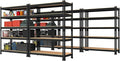 PrimeZone Storage Shelves 5 Pack 5 Tier Adjustable Garage Storage Shelving, Heavy Duty Metal Storage Utility Rack Organizer Shelf Unit for Warehouse Pantry Closet Kitchen Basement, Black