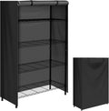 Storage Shelf Cover,Waterproof Shelf Cart Cover Protective Outdoor Indoor Wire Rack Dust Cover with Zipper (48" Wx18 Dx72 H)