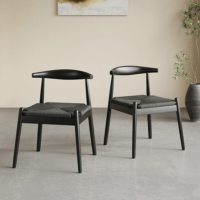 Soohow Dining Chairs Set of 2, Mid Century Modern Kitchen & Dining Room Chairs for Dining Room,Dining Table Chairs with Solid Wood Legs