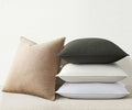 Pack of 4 Soft Linen Throw Pillow Covers for Couch Boho Nordic with Flange Edge Cushion Cases Mulit-Colour Pillow Covers Home Decor for Couch Bed Balcony and Car Natural 20x20 Inch