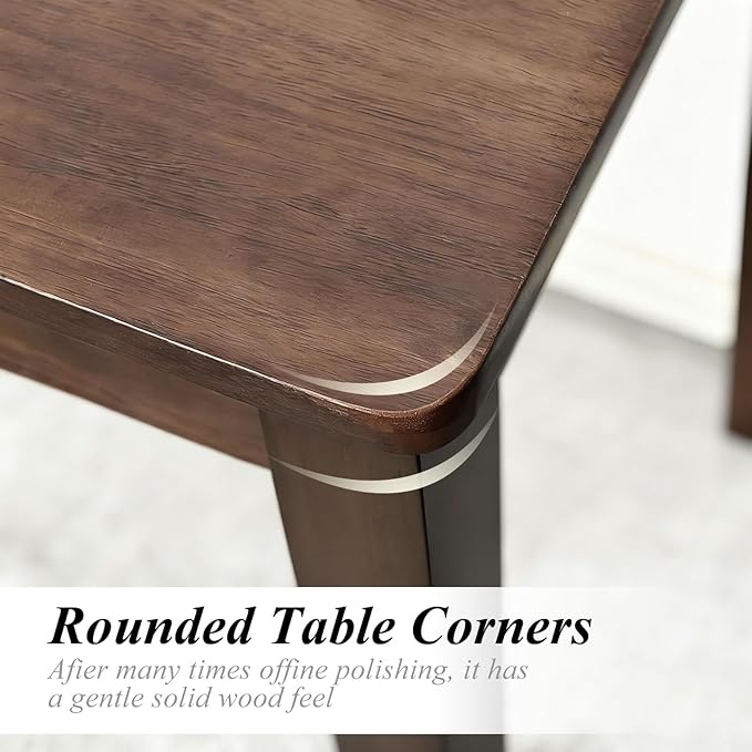 Solid Wood Desk,40" Oak Wooden Desk with Drawers,Mid Century Modern Small Computer Desk with Drawers for Small Spaces Home Office Solid Wood Writing Desk,(Walnut Color-1 Drawers) (Walnut Color)