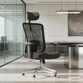 Monhey Ergonomic Office Chair, 90°-125° Tilt Back Home Desk Chair with 360° Swivel & Mute Wheels, High Back Mesh Computer Chair for Adults with Lumbar Support, 330 LBS Capacity (08All Black)