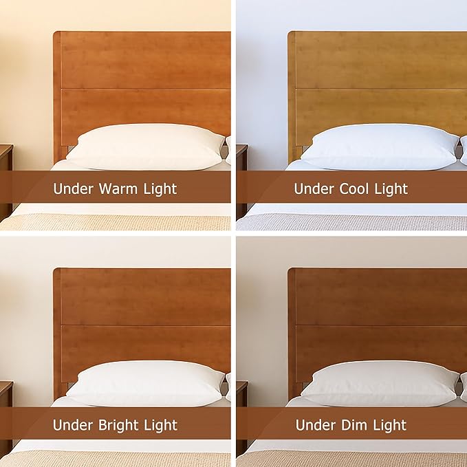 Merax Full Size Bamboo Platform Bed, Mid-Century Modern Bed Frame with Tall Headboard, Solid Sustainable Bedframe Full-size, Wood Slat Support, No Box Spring Needed, Easy Assembly, Noise Free, Natural