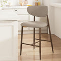 MALOL Bar Stools Set of 1, Counter Height bar stools, Kitchen Bar Stools with Backs, Modern Upholstered, Modern Bar Stools with Metal Legs for Kitchen Island, Counter, Camel