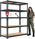 72" H Garage Storage Shelves,Storage Shelves Heavy Duty,2400LBS Metal Shelving Units,Adjustable Garage Shelving Heavy Duty for Garage Storage,Warehouse,16"x35.5"x72