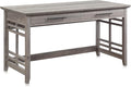 BELLEZE Modern Simple Home Office Computer Laptop Writing Desk Wood Study Table Workstation with Drawers - 55 Inch - Norrell (Gray Wash)