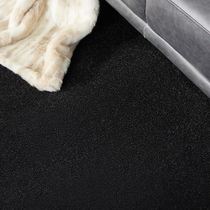 Nourison Home Nourison Essentials Black 9' x Square Area Rug - Easy Clean, Non Shedding, Bed Room, Living Room, Dining Room, Kitchen (9' x Square)
