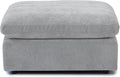 Cloud Modular Sectional Sofa Couch, Linen Blend Fabric Ottoman Module for Living Room, Cushion Covers Washable&Removable, Grey