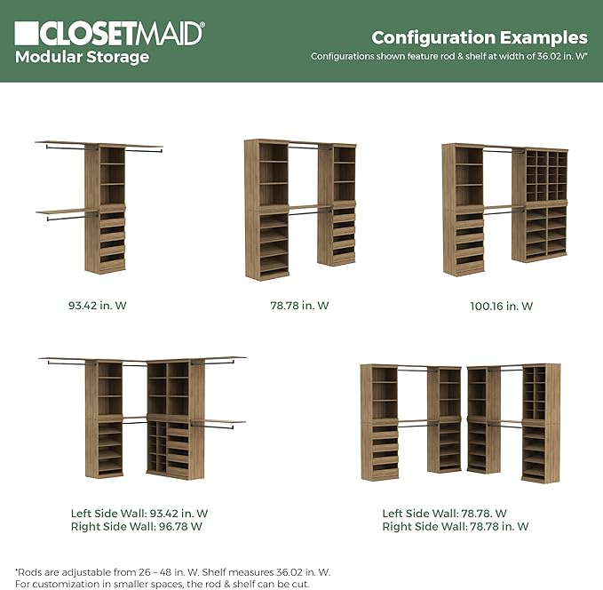 ClosetMaid Modular Storage 12-Shelf Unit with Dividers, Sand