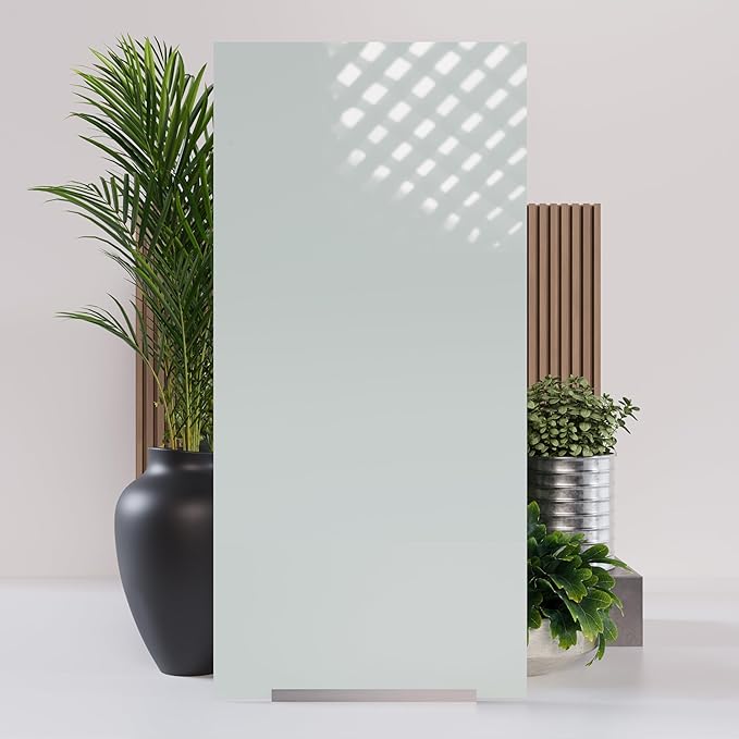 Door55 4 Panel Glass Sliding Closet Door with Aluminum Frame, Silent Glide Technology, Closet Doors Sliding Panels, Closet Doors for Bedrooms, Door Sliding Closet Doors (Milky Glass, 120x96)