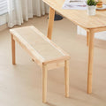40" Wooden Dining Bench with Hand Woven Rattan Seat,Solid Wood Bench for Entryway,Living Room,Kitchen and Bedroom（Nature Wood，18" H