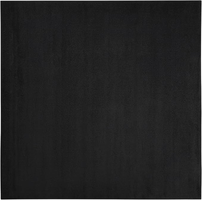 Nourison Home Nourison Essentials Black 9' x Square Area Rug - Easy Clean, Non Shedding, Bed Room, Living Room, Dining Room, Kitchen (9' x Square)
