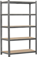 Topeakmart 5-Tier Garage Storage Shelving Unit Adjustable Metal Shelves Heavy Duty Utility Shelves Storage Racks-Dark Gray, 35.5 x 16 x 71 Inch