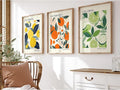 Fruit Market Wall Art Decor Kitchen Lemon Pictures Wall Art Fruit Botanical Prints Poster Orange Green Canvas Kitchen Artwork for Dining Room 12x16 Inch Unframed Set of 3