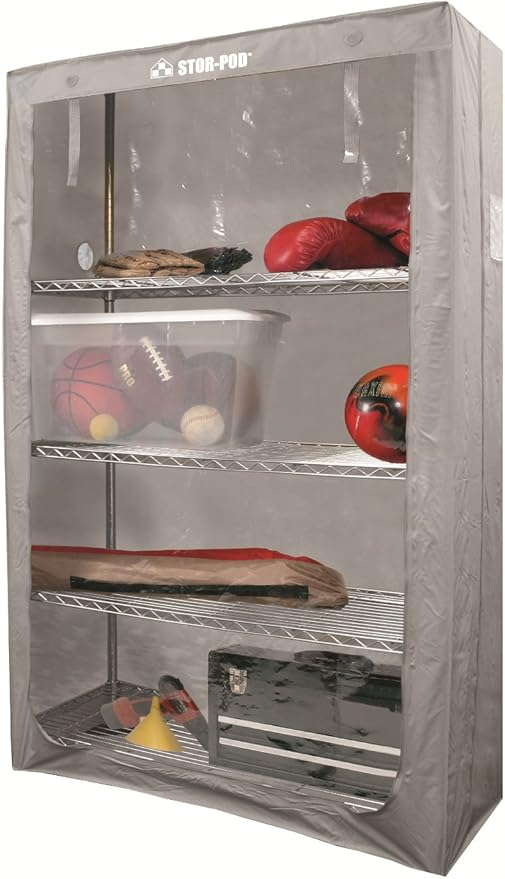 Jokari 74x48x18 Inch Storage Shelf Enclosure, Durable Wire Shelving Cover, Best Protection for Shelves, Keeps Out Dust, Dirt, Insects and Moisture, Keeps Your Items Guarded from External Elements