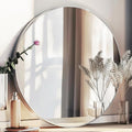 Sunniry Silver Round Mirror 18 inch, Silver Circle Mirror, Circle Bathroom Mirrors Metal Frame, Round Mirrors for Wall, Bathroom, Vanity, Bedroom.