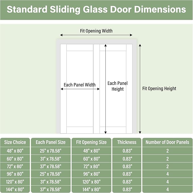 72" x 80" Sliding Closet Door, 1-Lite One-Side Mirror Bypass Door Panel with Hardware Track Kit & Floor Guide, Solid Wood Slab Pre-Assembled with PVC Surface, Silver Round Handle