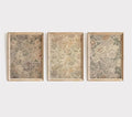 Vintage Flower Wall Art Decor Beige Floral Canvas Wall Art Botanical Rustic Pictures Prints Farmhouse Antique Painting Vintage Flower Poster for Living Room Bedroom 16x24 Inch Unframed Set of 3