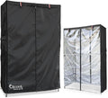 okcool Waterproof Shelf Cover,600D Heavy Duty Wire Shelving Unit Cover,Shelf Display Rack Protector Cover with Zipper,One Side See Through Panel.(Black,Fits 48" Wx24 Dx72 H''Shelves)