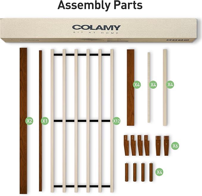 COLAMY 12 Inch Wood Platform Bed Frame，Sturdy Full Size Bed Frame with Wood Slat Support, No Box Spring Needed, Easy Assembly, Espresso
