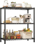 ROOMTEC 3-Tier Heavy Duty Wire Shelving Unit, 40" W x 16" D x 40" H Garage Shelving, 1200 lbs Total Capacity Adjustable Storage Rack, Metal Shelf for Kitchen, Pantry, Laundry Room, Basement