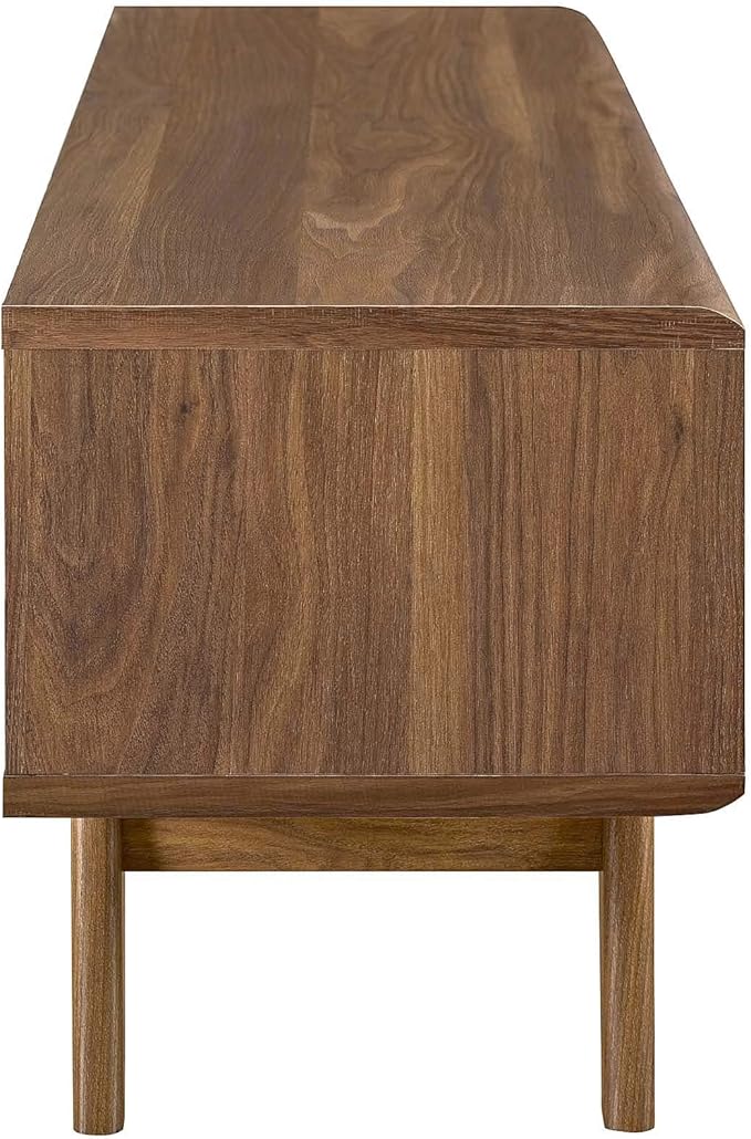 Modway Render 48" Mid-Century Modern Low Profile Media Console TV Stand, 48 Inch, Walnut