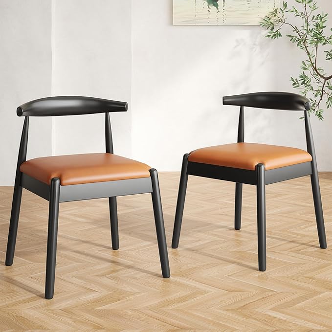 Soohow Dining Chairs Set of 2, Mid Century Modern Kitchen & Dining Room Chairs for Dining Room,Dining Table Chairs with Solid Wood Legs